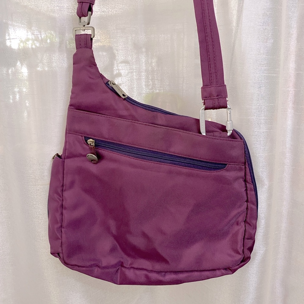 Crossbody travel bag, purple